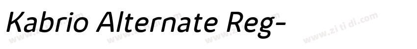 Kabrio Alternate Reg字体转换